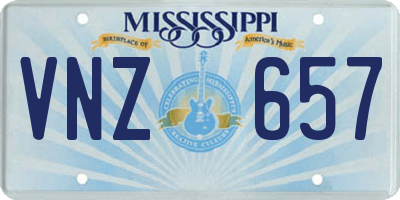 MS license plate VNZ657