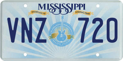 MS license plate VNZ720