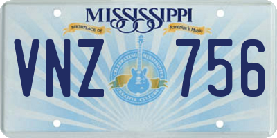 MS license plate VNZ756