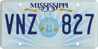 MS license plate VNZ827