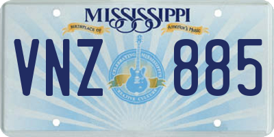 MS license plate VNZ885
