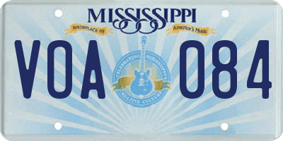 MS license plate VOA084