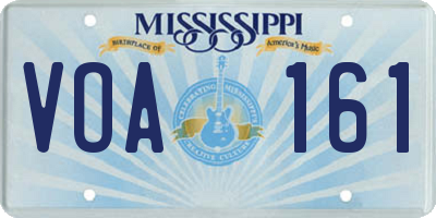 MS license plate VOA161