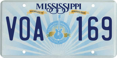 MS license plate VOA169