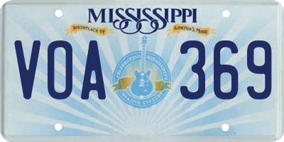 MS license plate VOA369