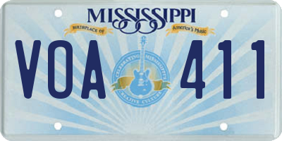 MS license plate VOA411