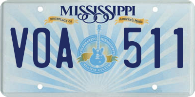 MS license plate VOA511