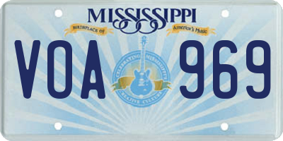 MS license plate VOA969
