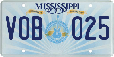 MS license plate VOB025