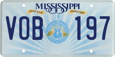 MS license plate VOB197