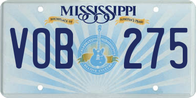 MS license plate VOB275