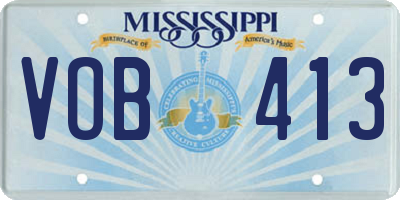 MS license plate VOB413
