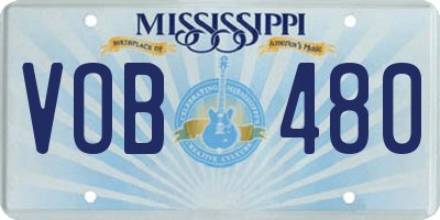 MS license plate VOB480