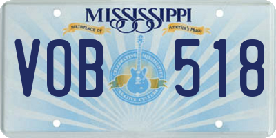 MS license plate VOB518