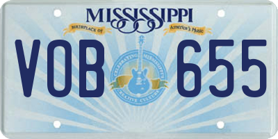 MS license plate VOB655