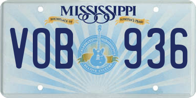 MS license plate VOB936
