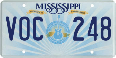 MS license plate VOC248