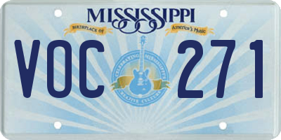 MS license plate VOC271