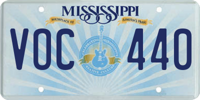 MS license plate VOC440