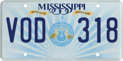 MS license plate VOD318