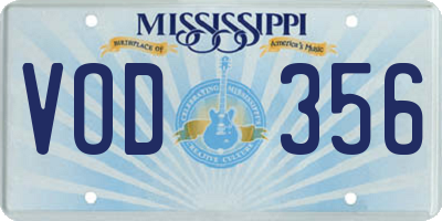 MS license plate VOD356