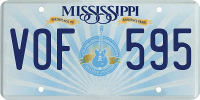 MS license plate VOF595