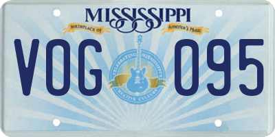 MS license plate VOG095