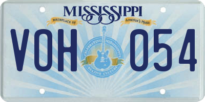 MS license plate VOH054