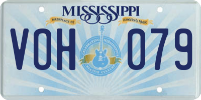 MS license plate VOH079