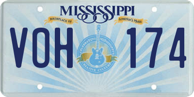 MS license plate VOH174