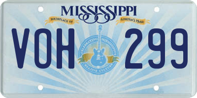 MS license plate VOH299