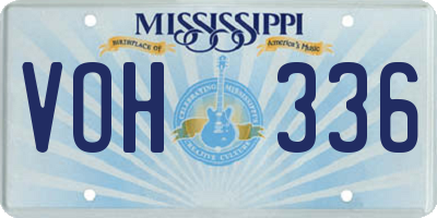MS license plate VOH336