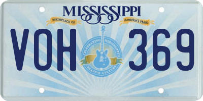 MS license plate VOH369