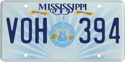 MS license plate VOH394