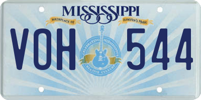 MS license plate VOH544