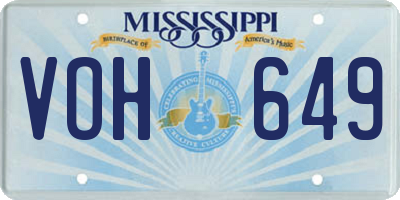 MS license plate VOH649