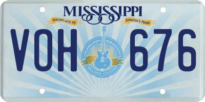 MS license plate VOH676