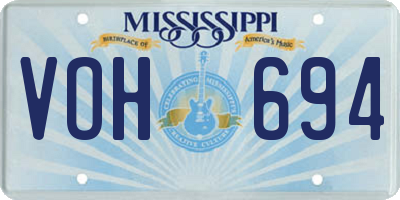 MS license plate VOH694