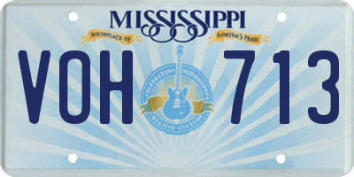 MS license plate VOH713
