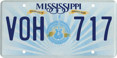 MS license plate VOH717