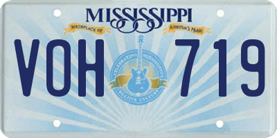 MS license plate VOH719