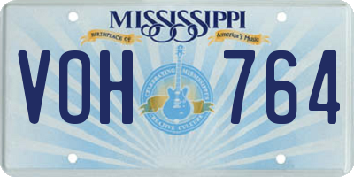 MS license plate VOH764