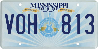 MS license plate VOH813