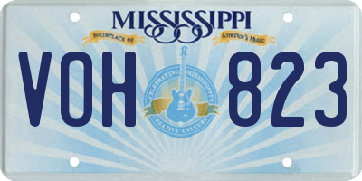 MS license plate VOH823