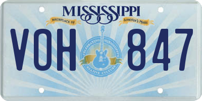 MS license plate VOH847
