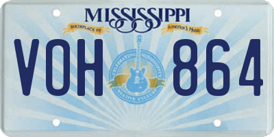 MS license plate VOH864