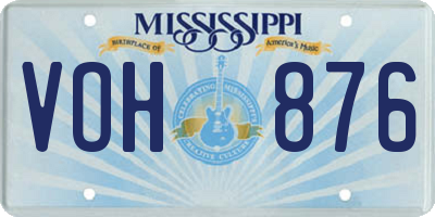 MS license plate VOH876