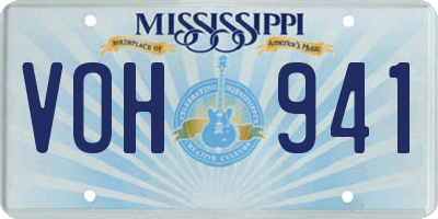 MS license plate VOH941