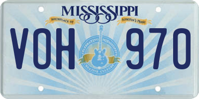 MS license plate VOH970