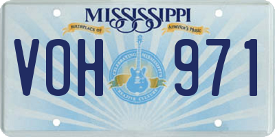 MS license plate VOH971